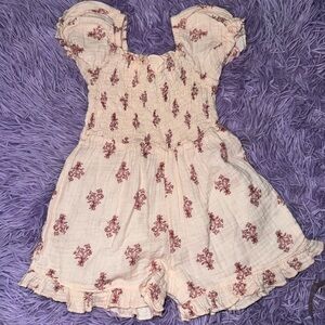 Floral Print Kids Romper